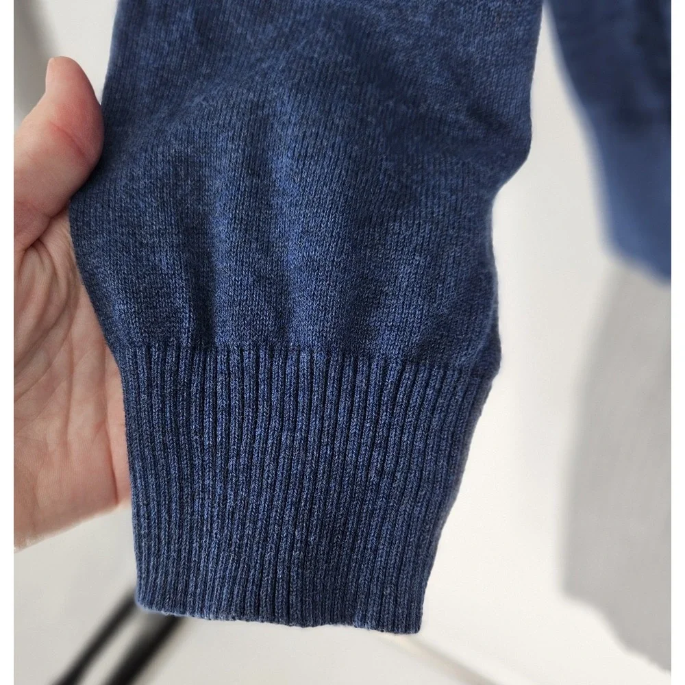 Jos. A. Bank Pima Cotton Sweater Vest Mens XL Blue Office Preppy Winter Layering